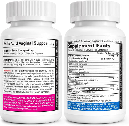 Ingredients, directions and warnings on rear labels